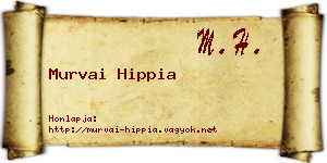 Murvai Hippia névjegykártya